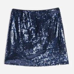 Mini jupe TEXTO marine en sequins