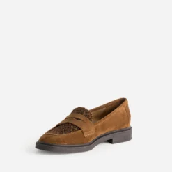 Mocassin ATELIER 1927 cognac cuir velours