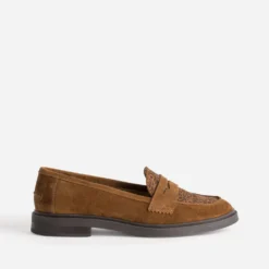 Mocassin ATELIER 1927 cognac cuir velours