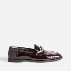 Mocassin bordeaux cuir verni