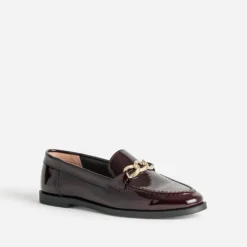 Mocassin bordeaux cuir verni