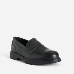 Mocassin éco-conçu noir en cuir
