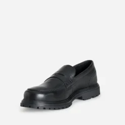 Mocassin éco-conçu noir en cuir