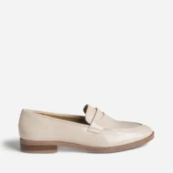 Mocassin ERAM FLEX écru cuir verni