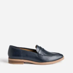 Mocassin ERAM FLEX marine en cuir