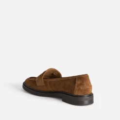 Mocassin ERAM FLEX marron cuir velours