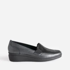 Mocassin FRANCE ARNO gris en cuir