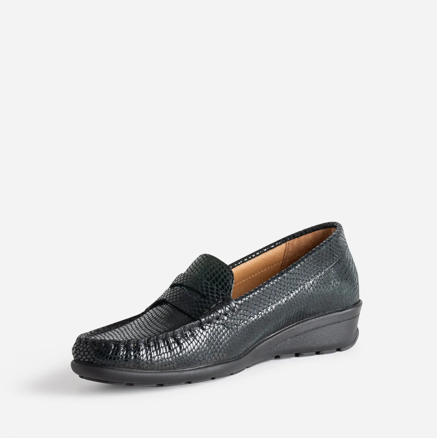 Mocassin FRANCE ARNO noir en cuir