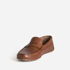 Mocassin marron cuir