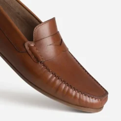 Mocassin marron cuir