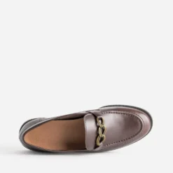 Mocassin marron cuir