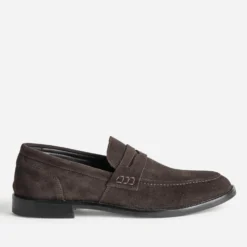 Mocassin marron cuir velours