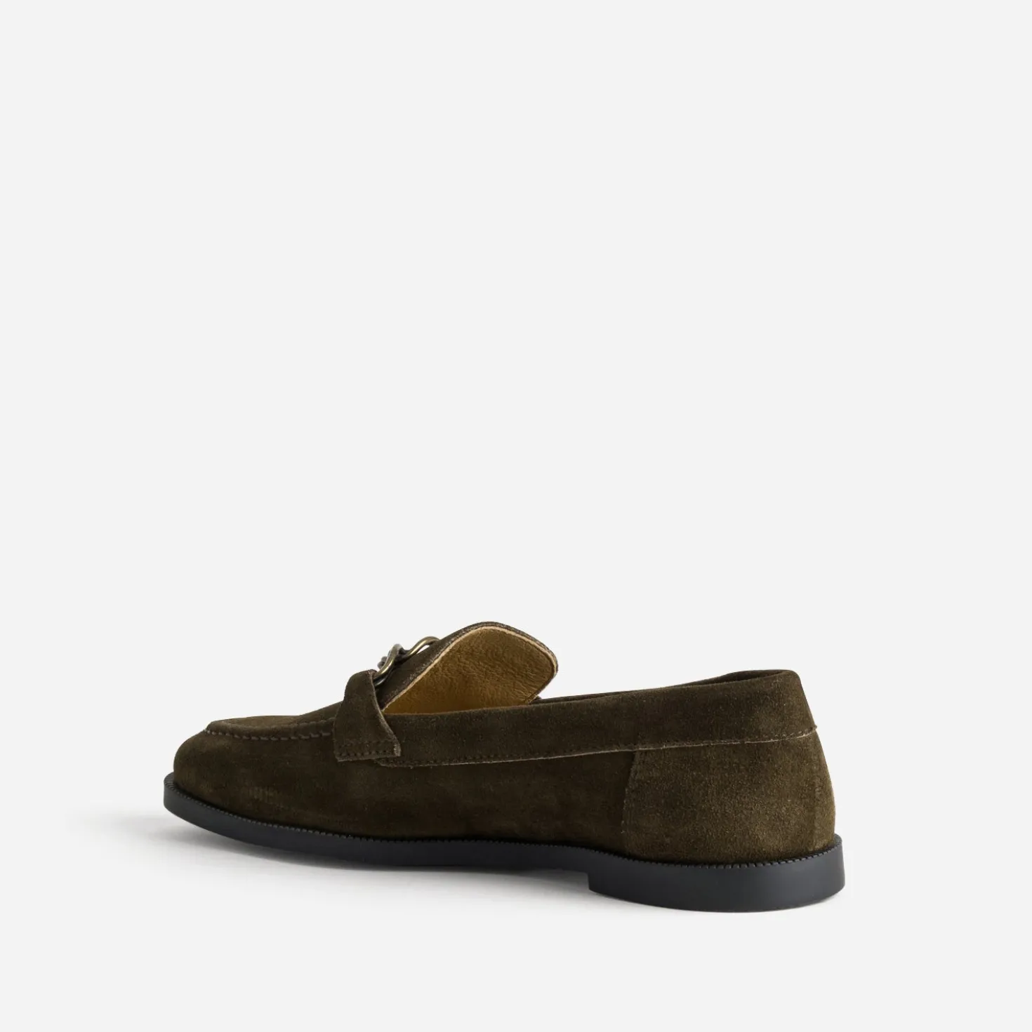 Mocassin marron cuir velours