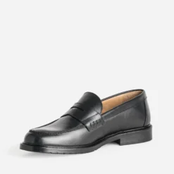 Mocassin noir cuir