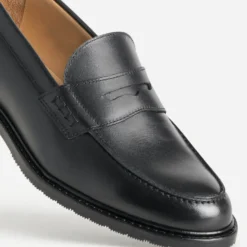 Mocassin noir cuir