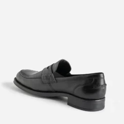 Mocassin noir cuir