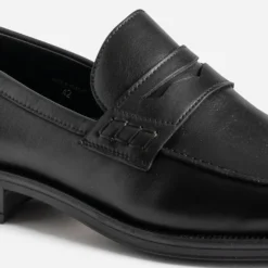 Mocassin noir cuir