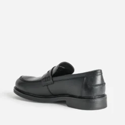 Mocassin noir cuir
