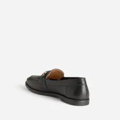 Mocassin noir cuir