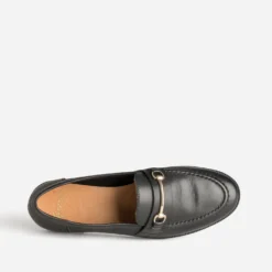 Mocassin noir cuir