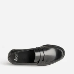 Mocassin noir cuir