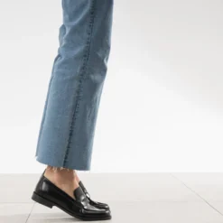 Mocassin noir cuir