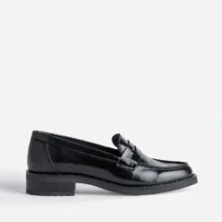 Mocassin noir cuir