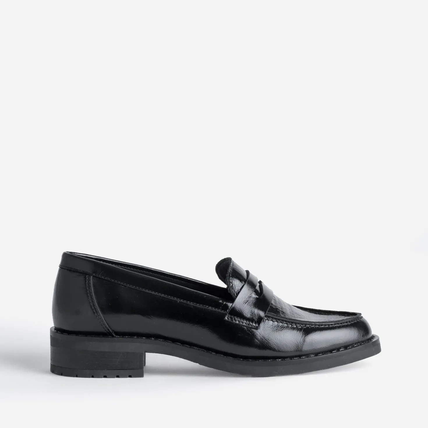 Mocassin noir cuir