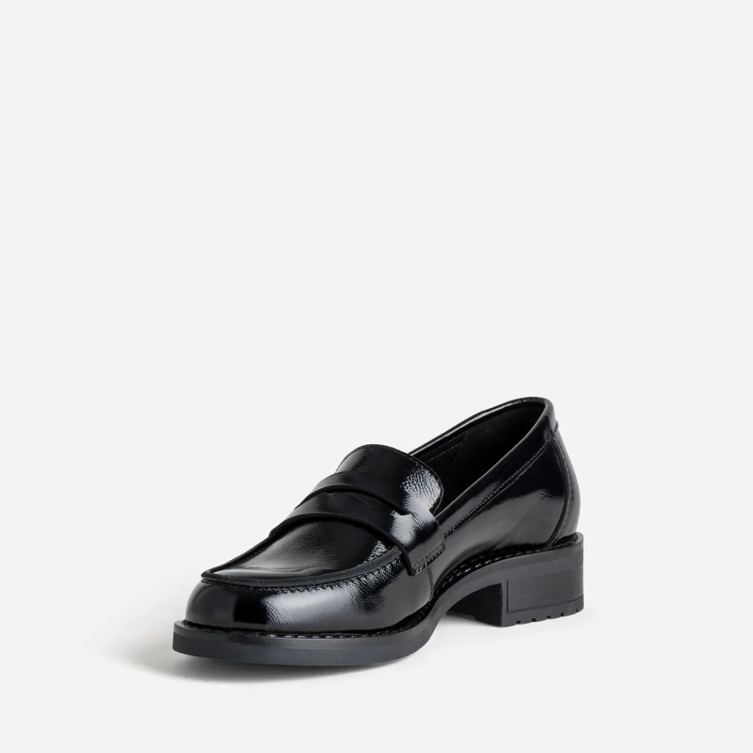 Mocassin noir cuir