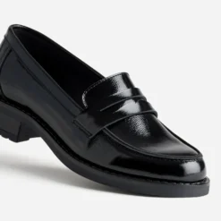 Mocassin noir cuir