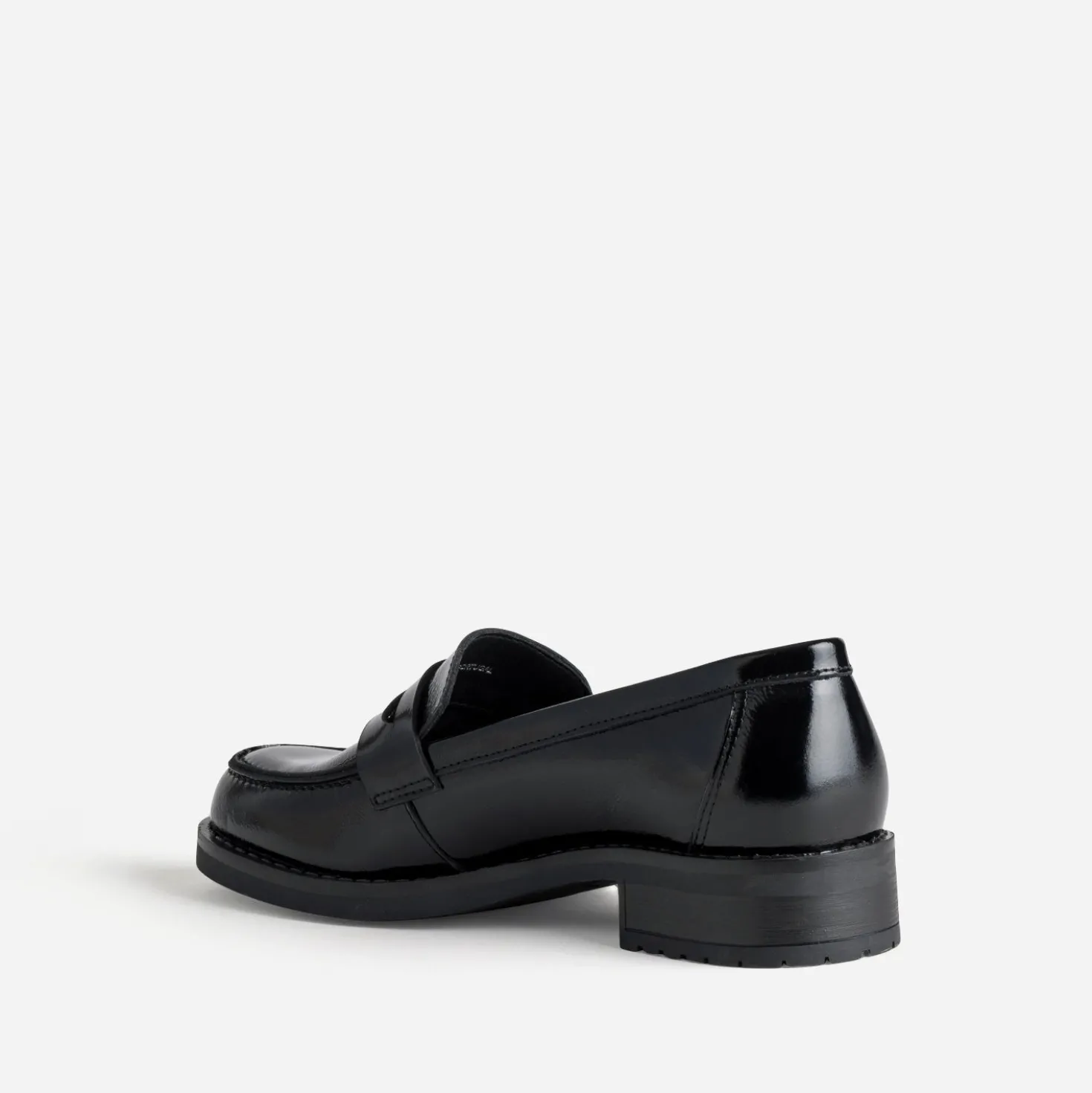 Mocassin noir cuir