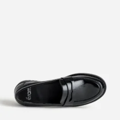 Mocassin noir cuir