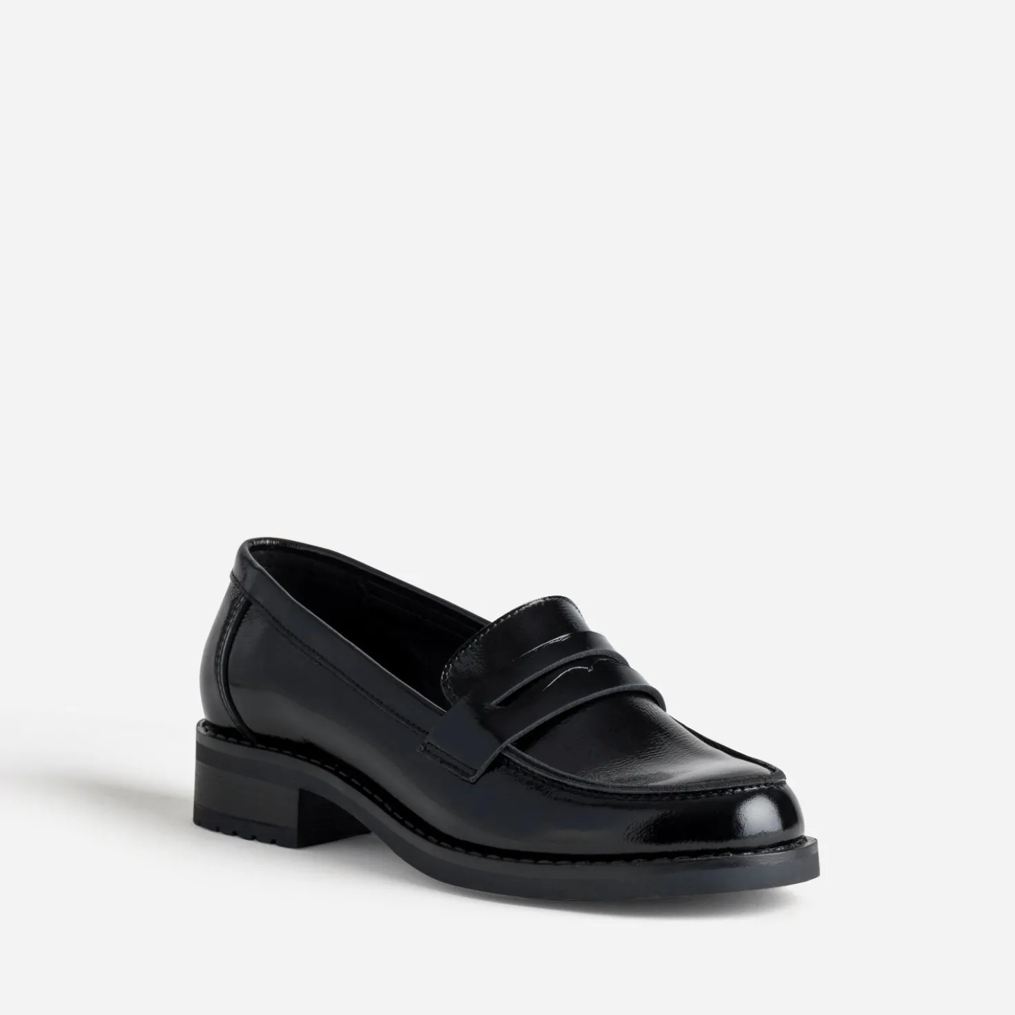 Mocassin noir cuir