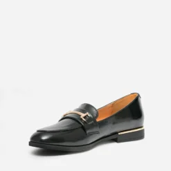 Mocassin noir détails dorés