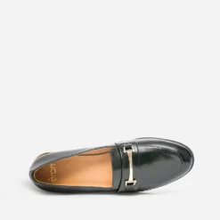 Mocassin noir détails dorés