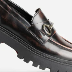 Mocassin TEXTO marron brossé semelle crantée