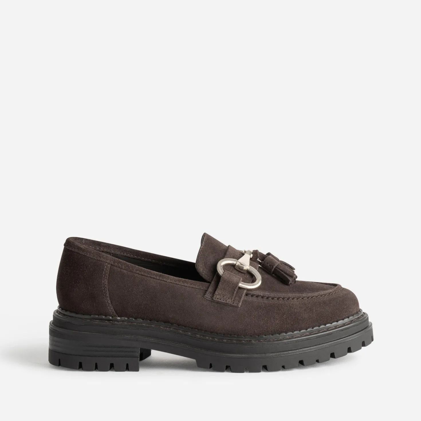 Mocassin TEXTO marron cuir velours