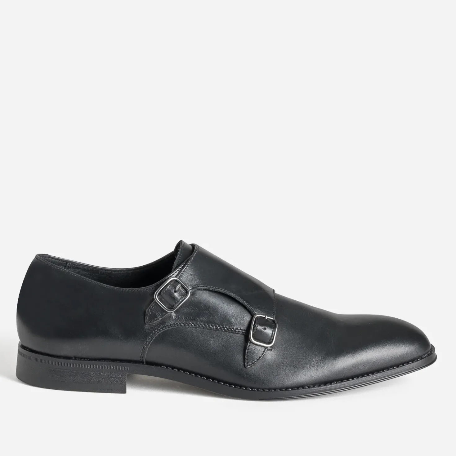Monk noir cuir