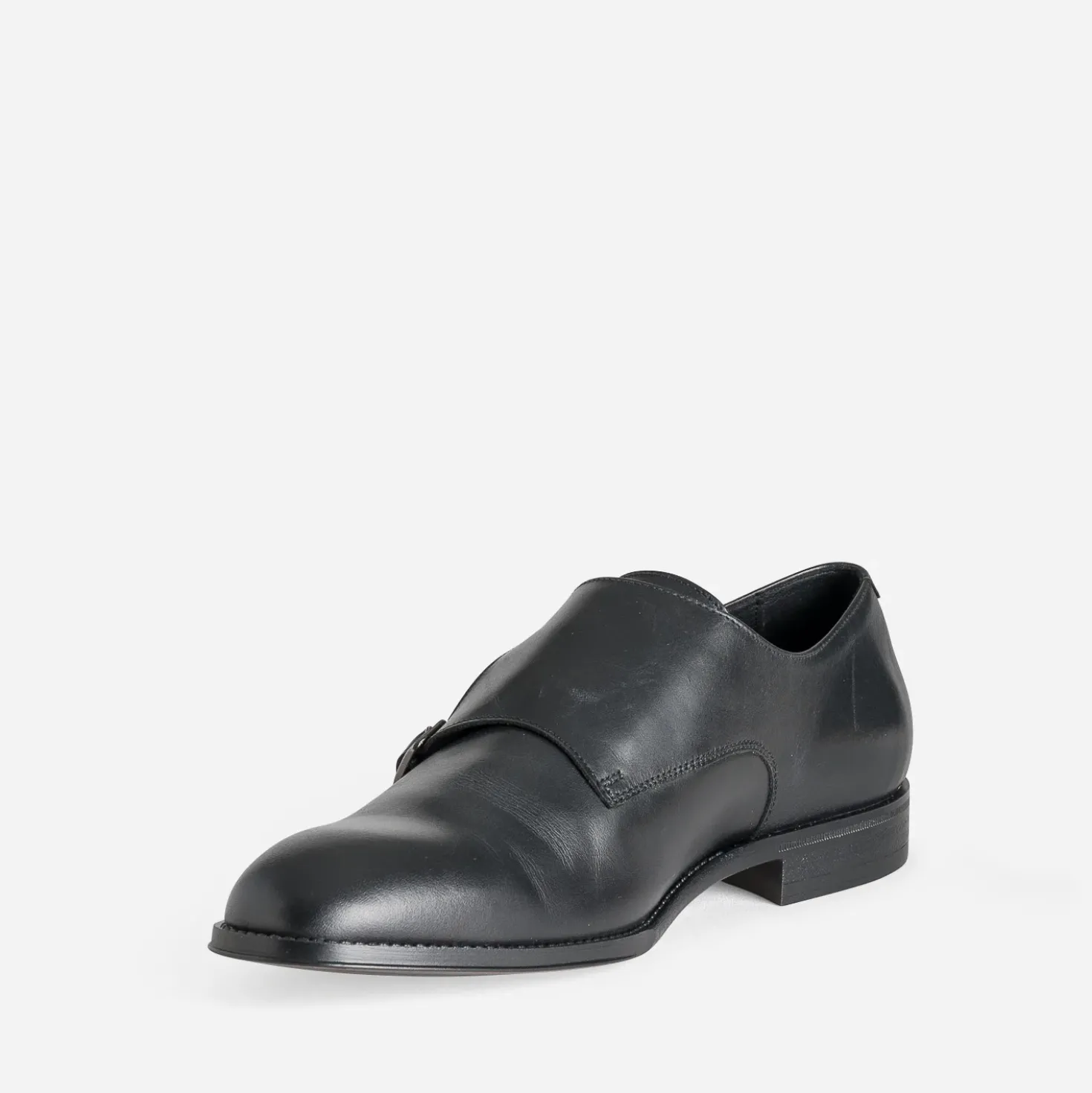 Monk noir cuir