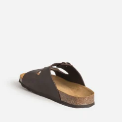 Mule anatomique marron cuir