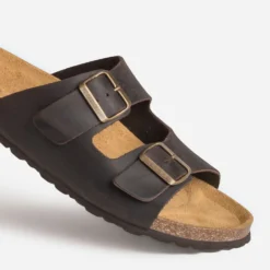Mule anatomique marron cuir