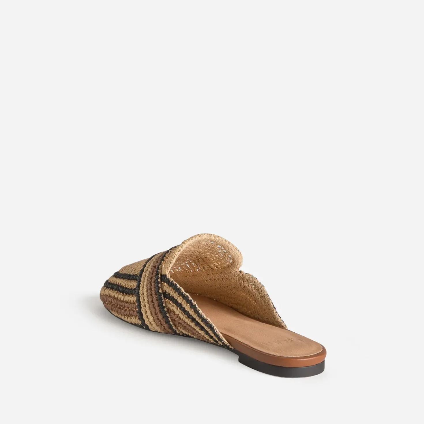 Mule beige tressée