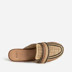 Mule beige tressée