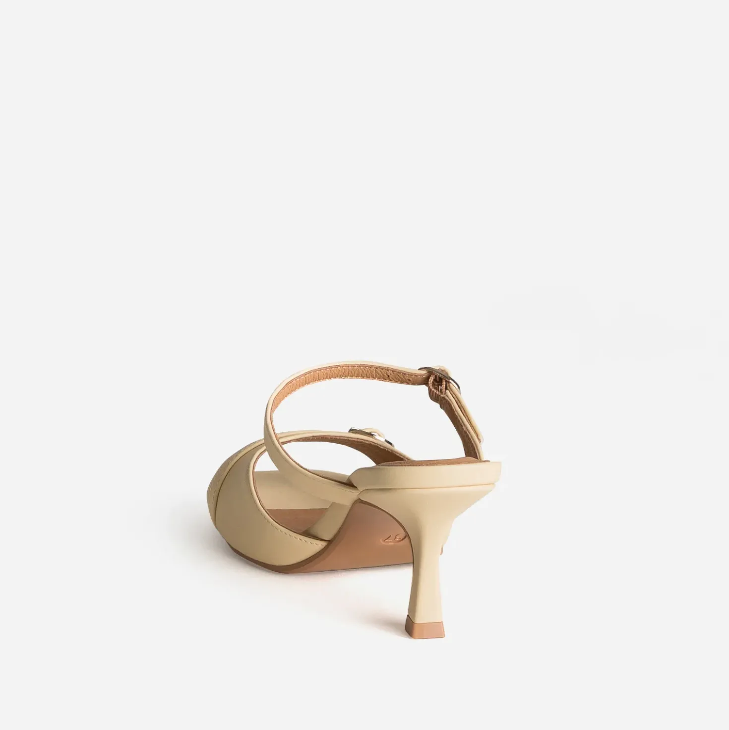 Mule jaune kitten-heel
