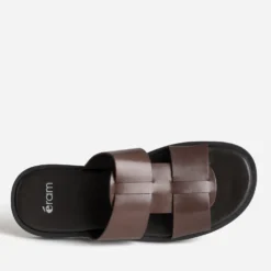 Mule marron cuir