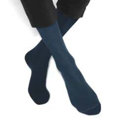 2 paires de chaussettes BLEU FORET bleu marine 43-46