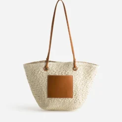 Panier beige poche camel