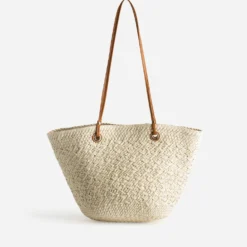 Panier beige poche camel