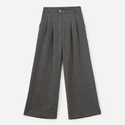 Pantalon large TEXTO gris rayures tennis
