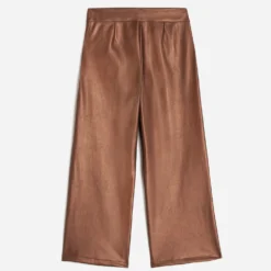 Pantalon large TEXTO marron métallisé